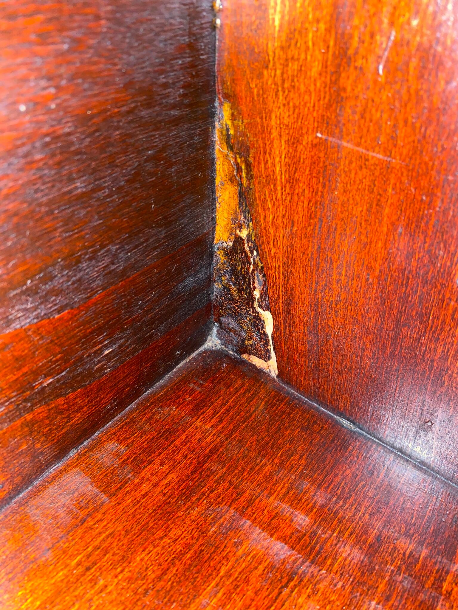 Bookcase vintage natural wood shelves open to three shelves