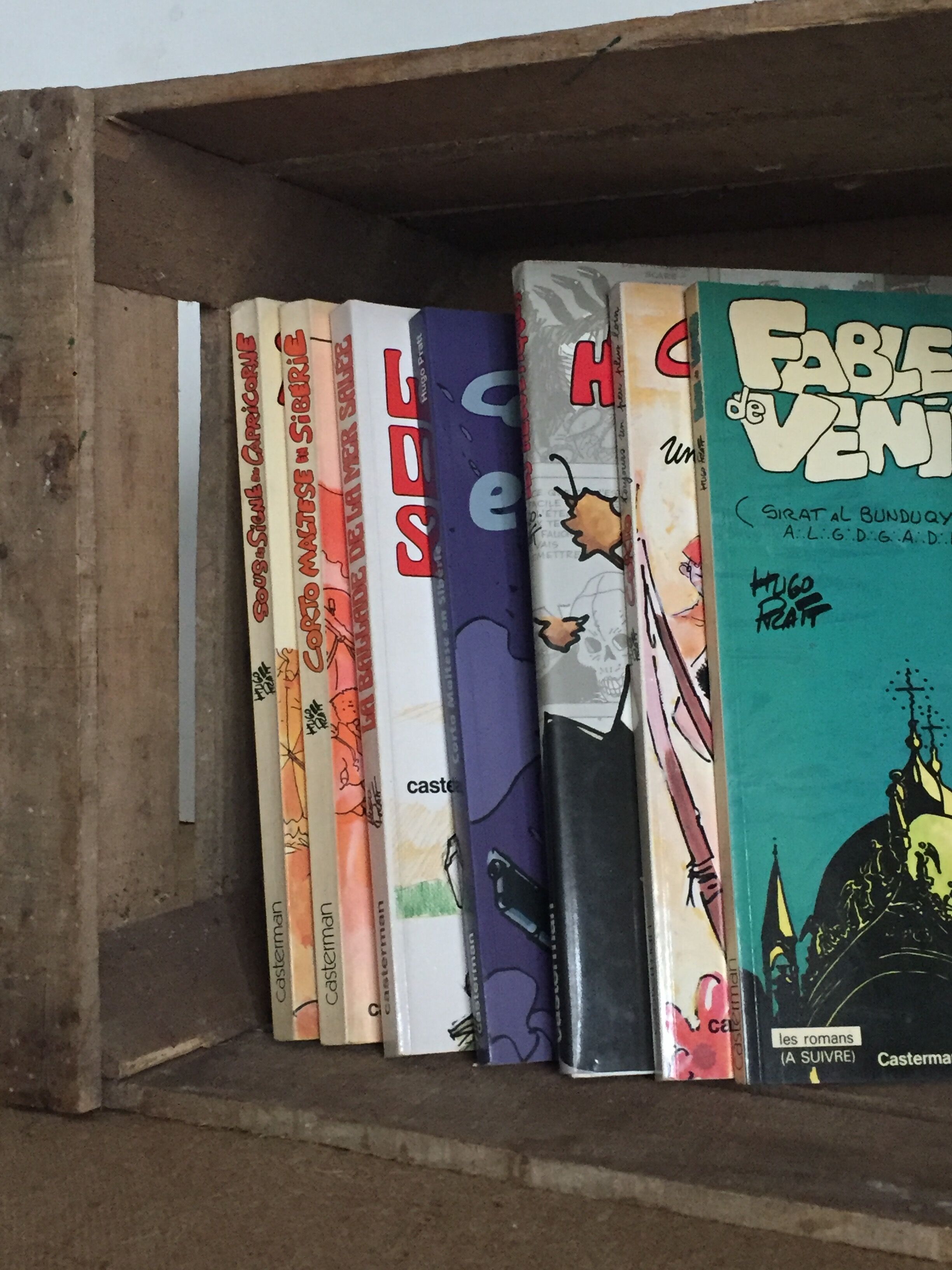 Case of apples, wooden crate