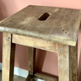 High wooden stool