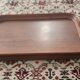 Antique teak tray: vintage