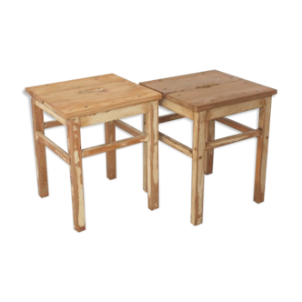Set of 2 antique stools