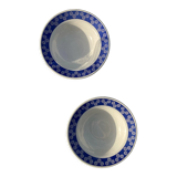 Deux assiettes à fleurs
