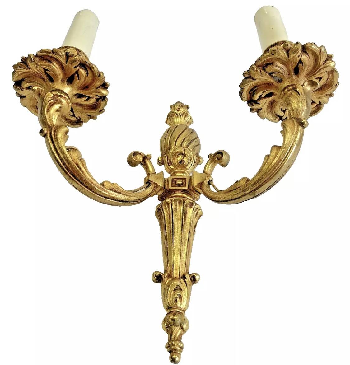 2 old Louis XVI style bronze wall lights