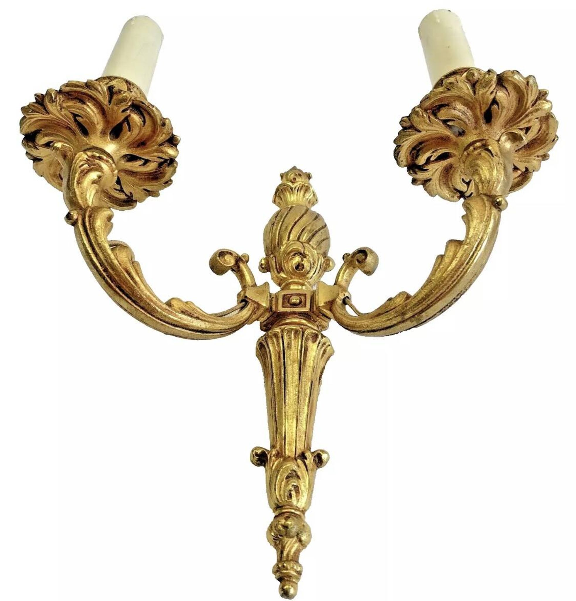 2 anciennes appliques bronze style Louis XVI
