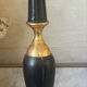 Black leather lamp Le Tanneur