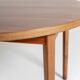 Round extendable walnut dining table, Sweden, 1960s
