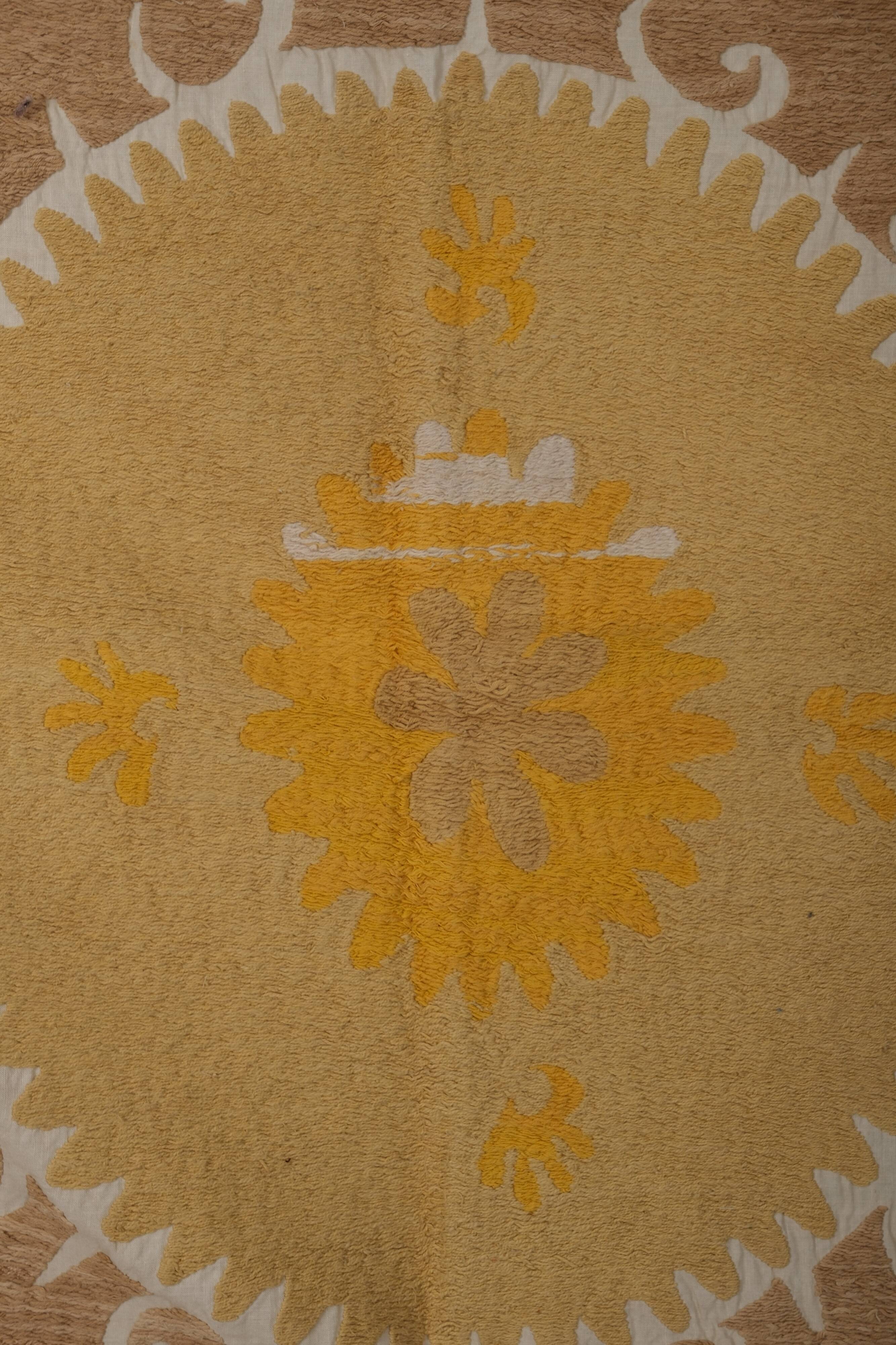 Tapis noué à la main, tapis turc vintage 122x142 cm