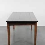 Authentic large French farmhouse antique XXL dining table with two drawers