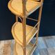 Vintage rattan and wicker corner shelf 70s