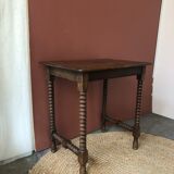 Side table in turned wood