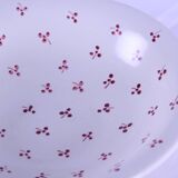 White ceramic salad bowl with floral decoration