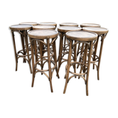 Set of 10 vintage bar stools