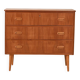 Scandinavian teak chest of drawers with oak details