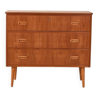 Commode scandinave en teck avec détails en chêne