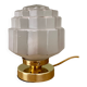 Vintage art deco globe table lamp in frosted glass