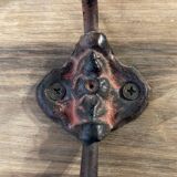 Wooden and metal coat hooks