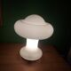 Mushroom lamp peill putzler in white opaline 60'S
