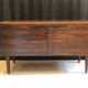 Low scandinavian rosewood sideboard by ib kofod larsen