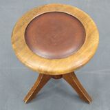 1950s Piano Bentwood Beech Stool, Czechoslovakia