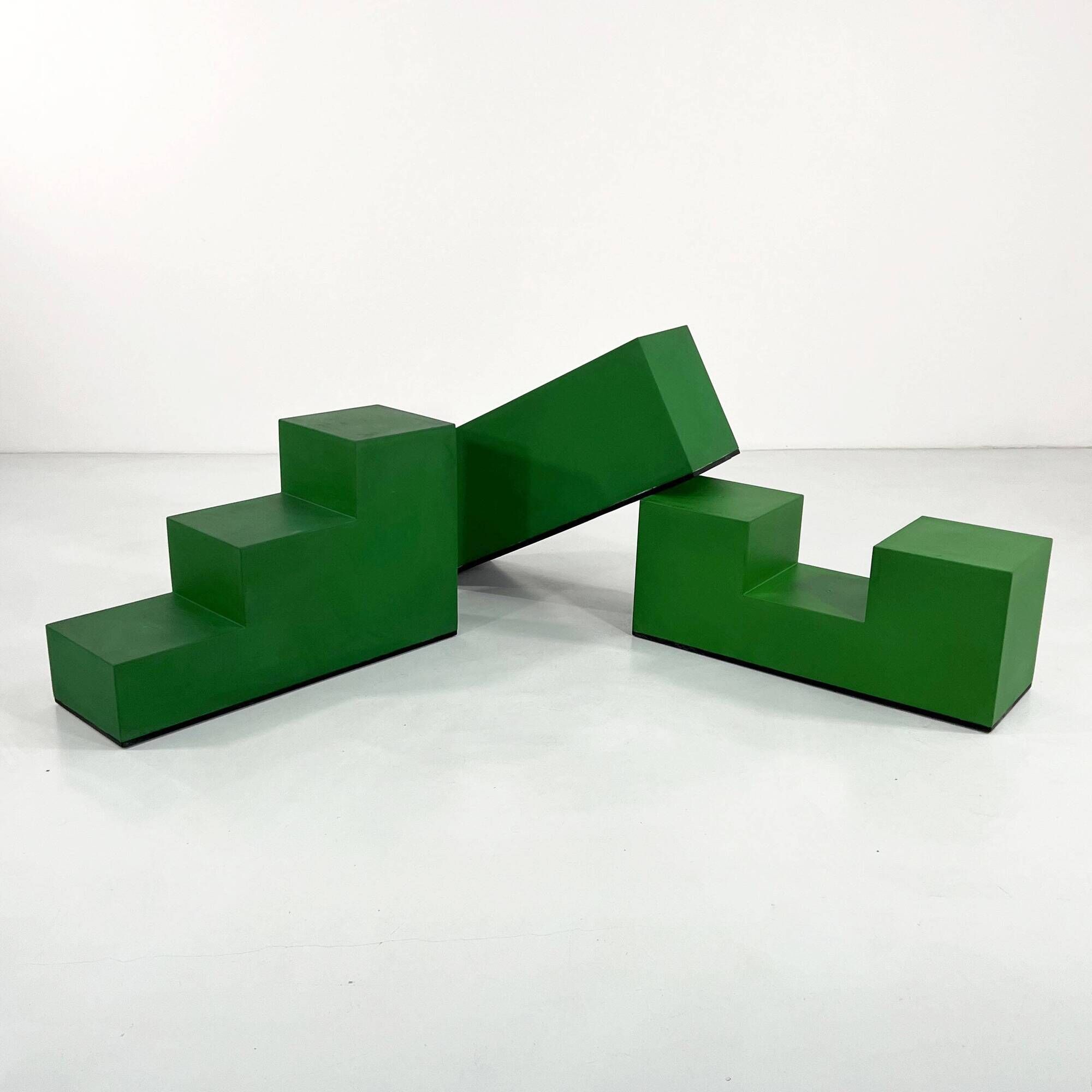 Set of 3 coffee tables Gli Scacchi by Mario Bellini for B&B Italia.