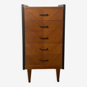 Vintage chiffonier chest of drawers 1950/1960 5 drawers