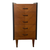 Vintage chiffonier chest of drawers 1950/1960 5 drawers