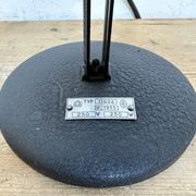 Vintage black enamel table photo lamp, 1950s