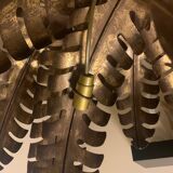 Palm wall lamp Golden Metal Year 70's