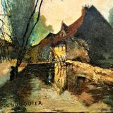 Tableau impressionniste, huile sur bois signée - école du Nord