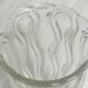 Thick transparent glass vase