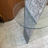 Roche Bobois stone and glass sculpture shelf 1970s