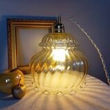 Large nomadic globe twisted tulip amber/honey, sand textile cord