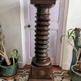 Old solid oak press screw