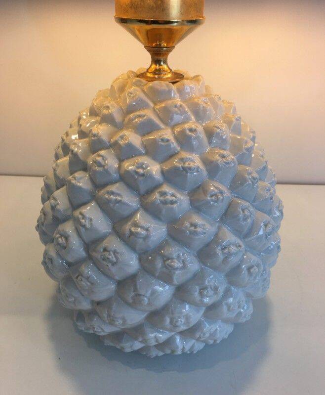 Designer pineapple lamp in porcelain