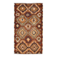5x9 Dark Red & Cream Turkish Antique Kilim Rug, 150x271Cm