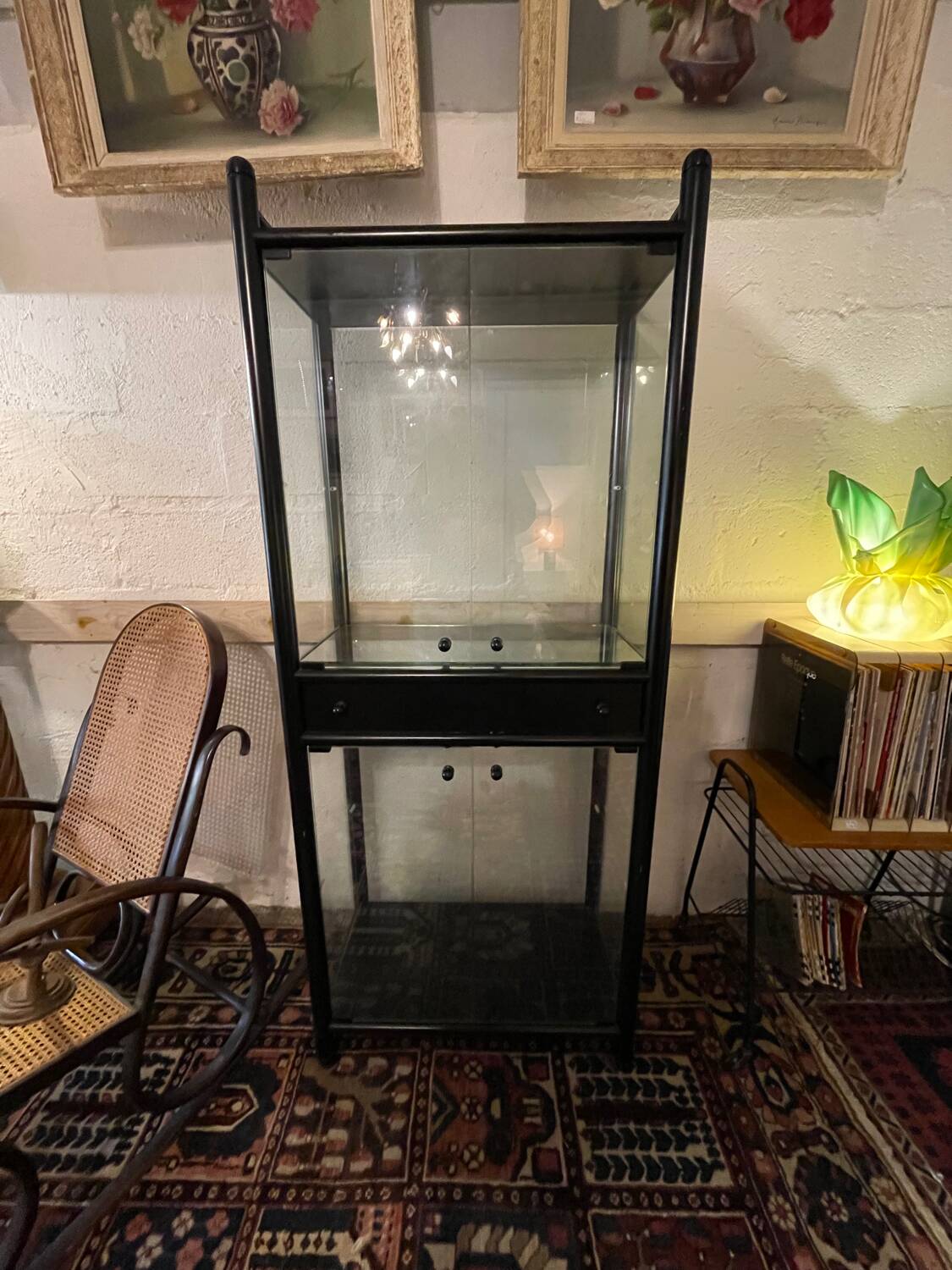 2 display cabinets signed by Baumann