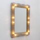 Mid-century Modern Italian Sculptural Backlit Mirror in Murano Glass Brass
