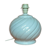 Spiral lamp foot - White glazed ceramic 70's