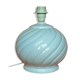 Spiral lamp foot - White glazed ceramic 70's