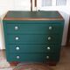 Art Deco green chest of drawers