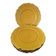 5 Dieulefit Milon plates in glazed earthenware