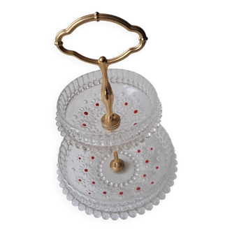 Plateau à étages En verre série Paloma, Attribué à Walther Glas.  1970