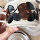 Service of 4 RUIJA Arabia Finland tea cups 70s, vintage ceramic cups