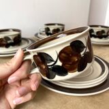Service de 4 tasses à thé RUIJA Arabia Finland années 70