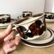 Service of 4 RUIJA Arabia Finland tea cups 70s, vintage ceramic cups