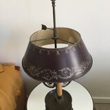 Lampe bouillotte 3 lumières en bronze massif de style Louis XVI
