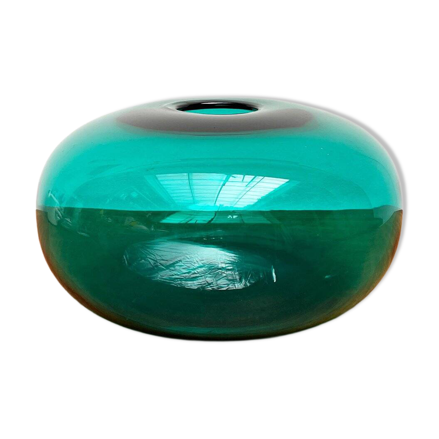 Large vase from the Swedish Stockholm series, handmade glass from Ikea, 1990s.