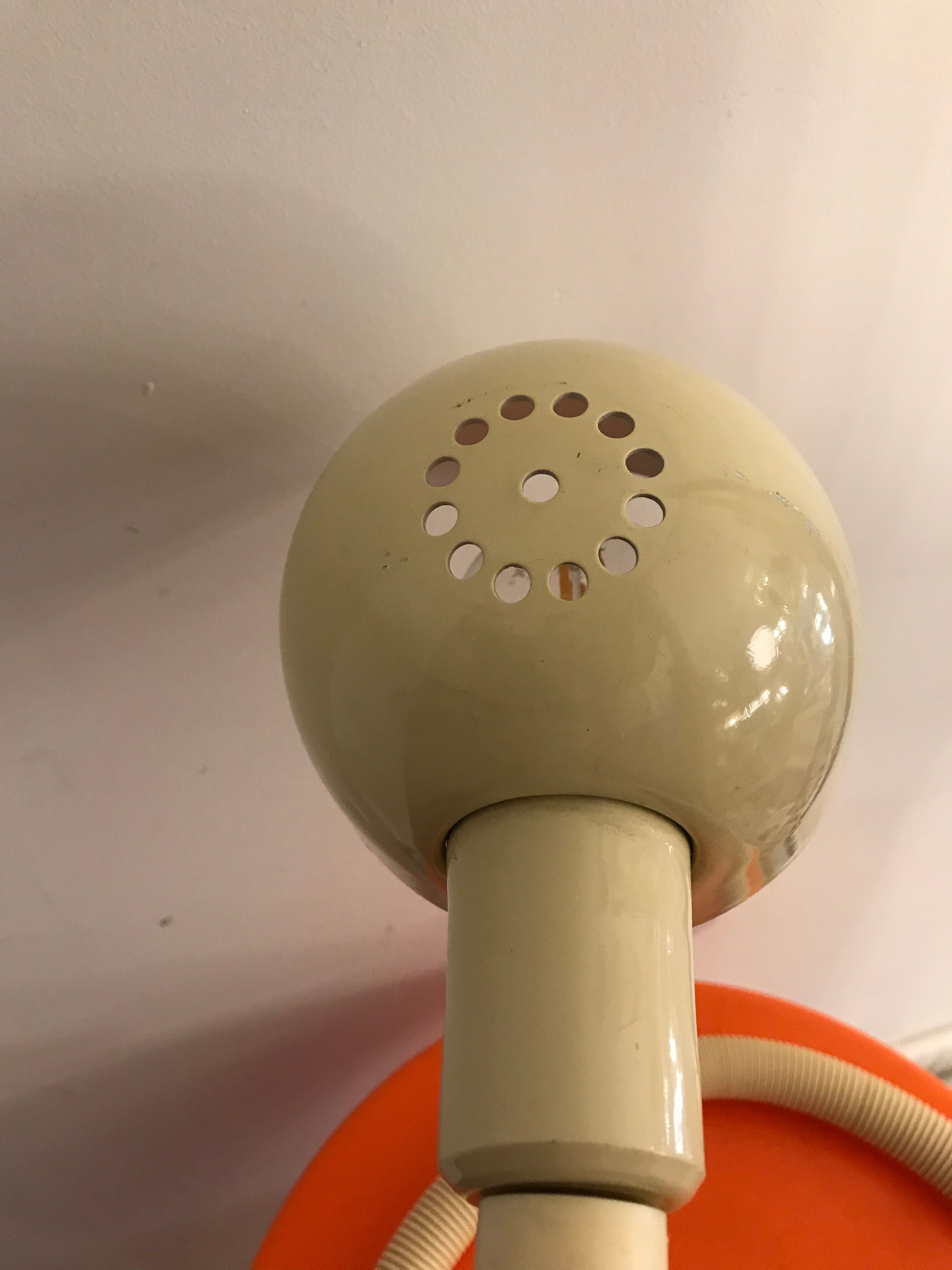 Hebi cream Snake lamp Isao Hosoe for Valenti 1970