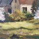 Le printemps au hameau, huile sur toile signé
