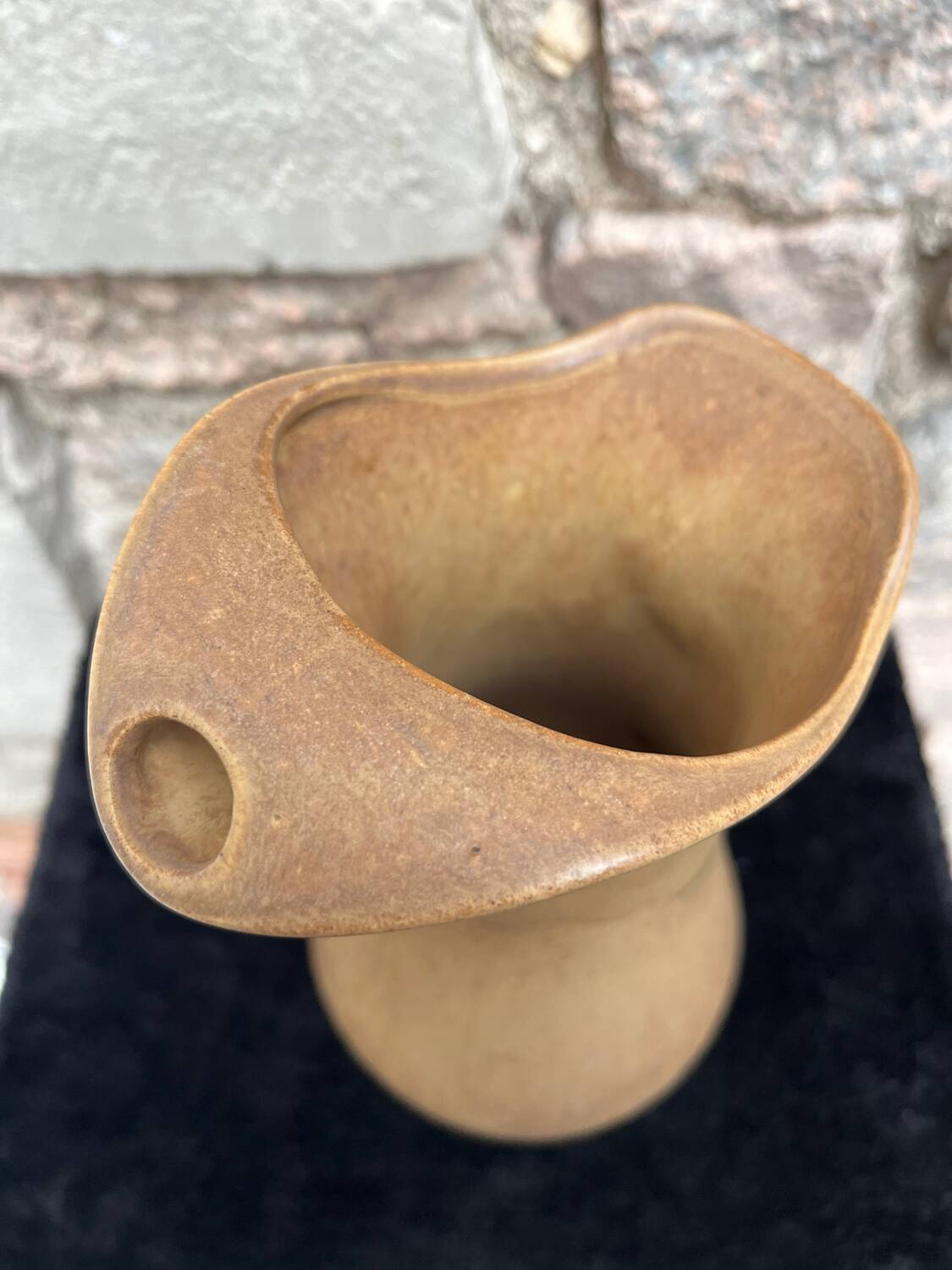 Antique flamed stoneware jug